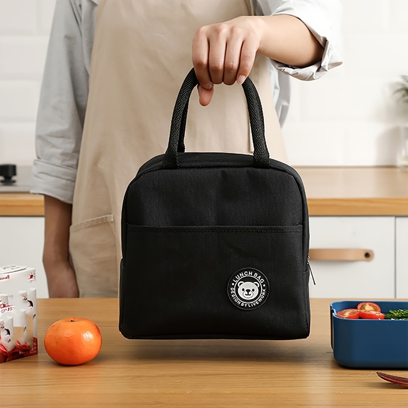 Tote Bag Sublimation - Black Cationic Insulated Lunch Bag, Thermal