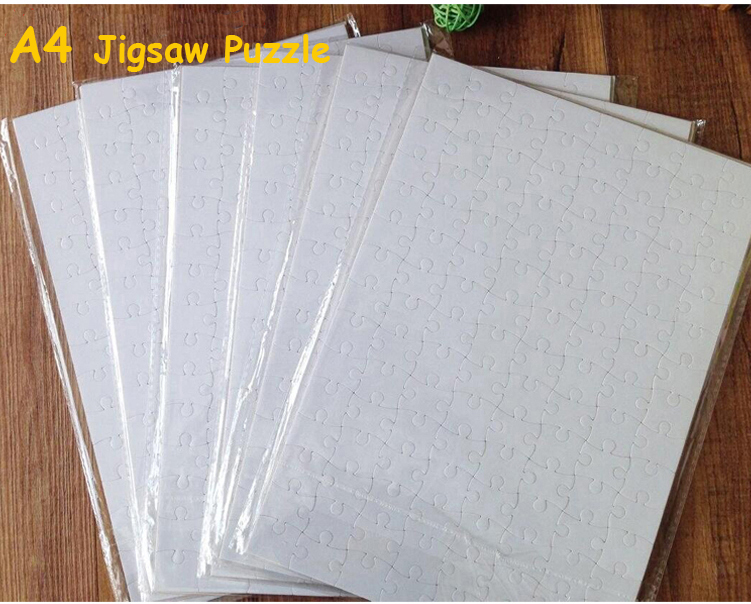 Puzzle Blank White - 10pcs/lot Free Shipping A4 Sublimation Blank