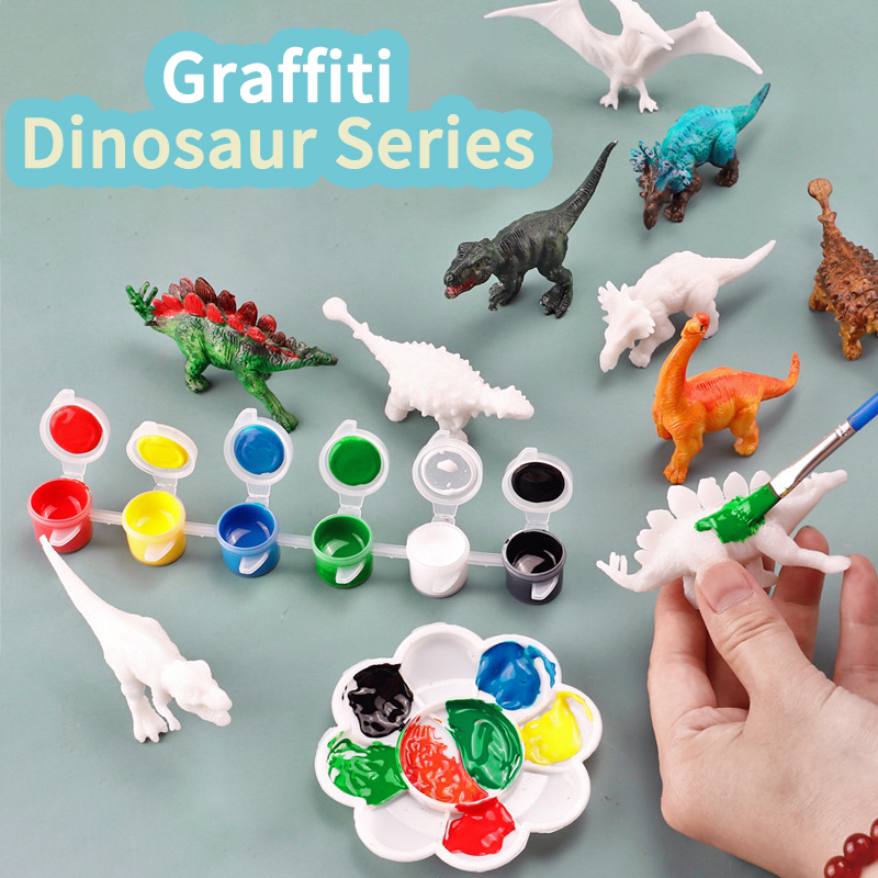 6pcs/8pcs, DIY Coloring Dinosa - Puzzle Blank White 리뷰 및 가격