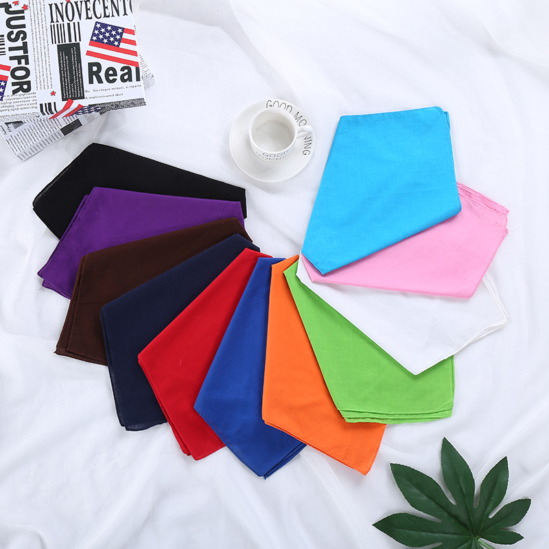Headscarf Cotton Solid Color R - Bandana Blank White 리뷰 및 가격