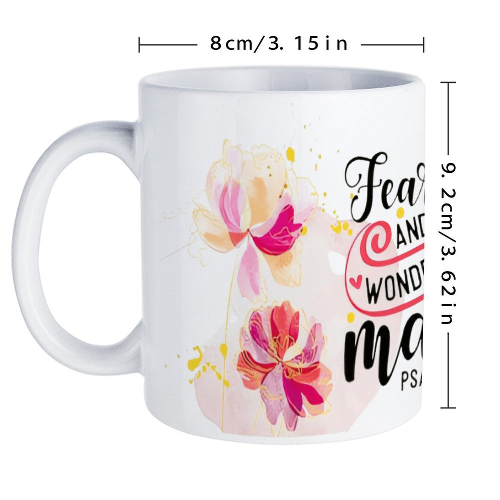 Fearfully And Wonderfully Made - Sublimation Mug White 리뷰 및 가격