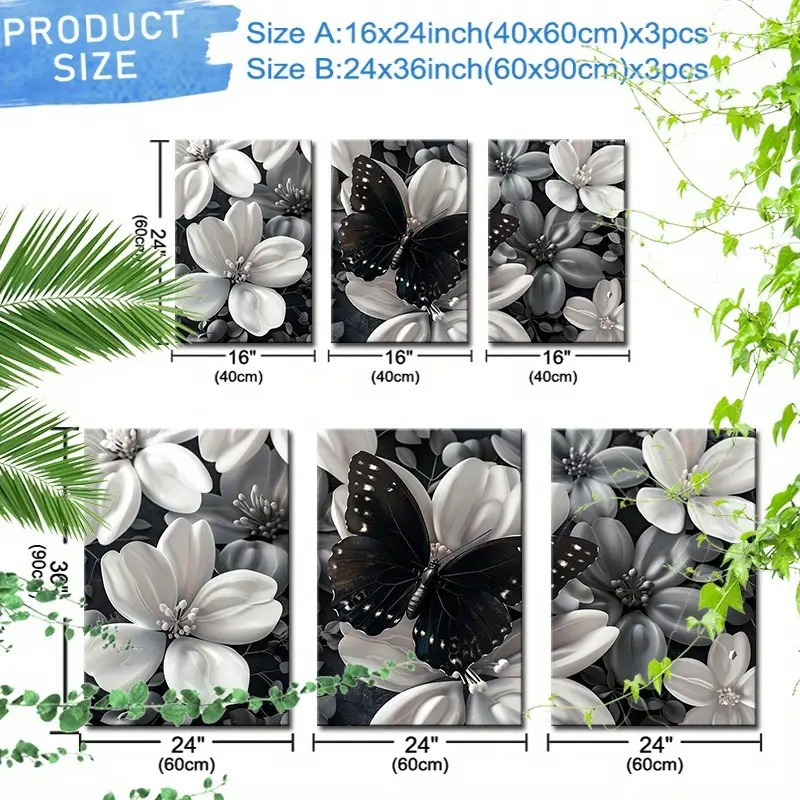 Framed Set of 3 Canvas Wall Ar - Canvas Wrap Ready 리뷰 및 가격