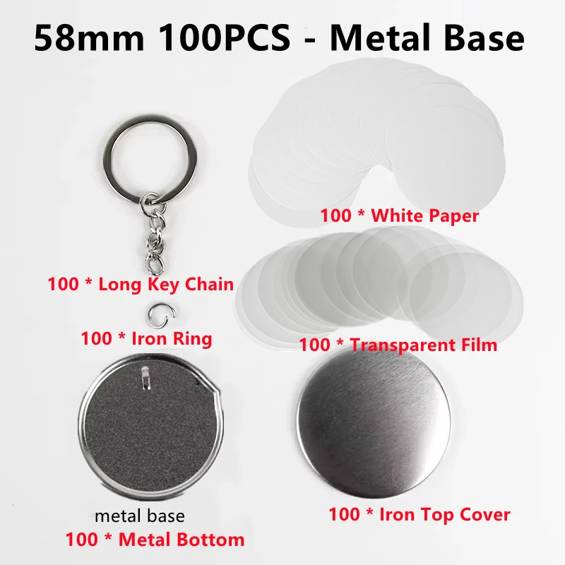 100PCS Blank Plastic/Metal But - Button Badge Blank 리뷰 및 가격