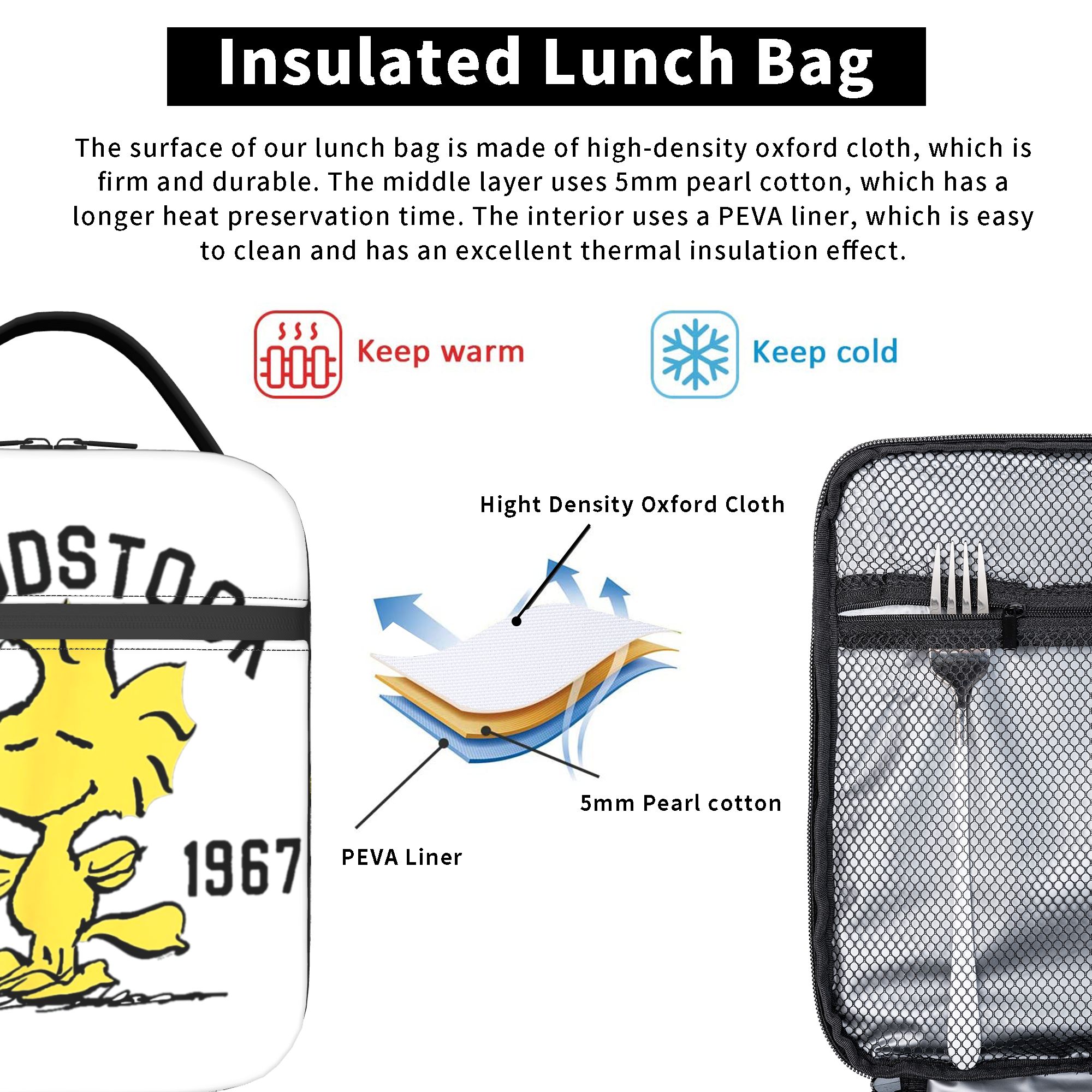 Peanuts Woodstock Snoopy Insul - Tote Bag Sublimation 리뷰 및 가격