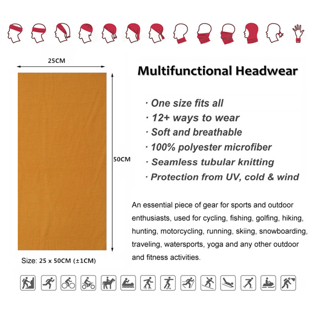55 Solid Colors Outdoor Sports - Bandana Blank White 리뷰 및 가격