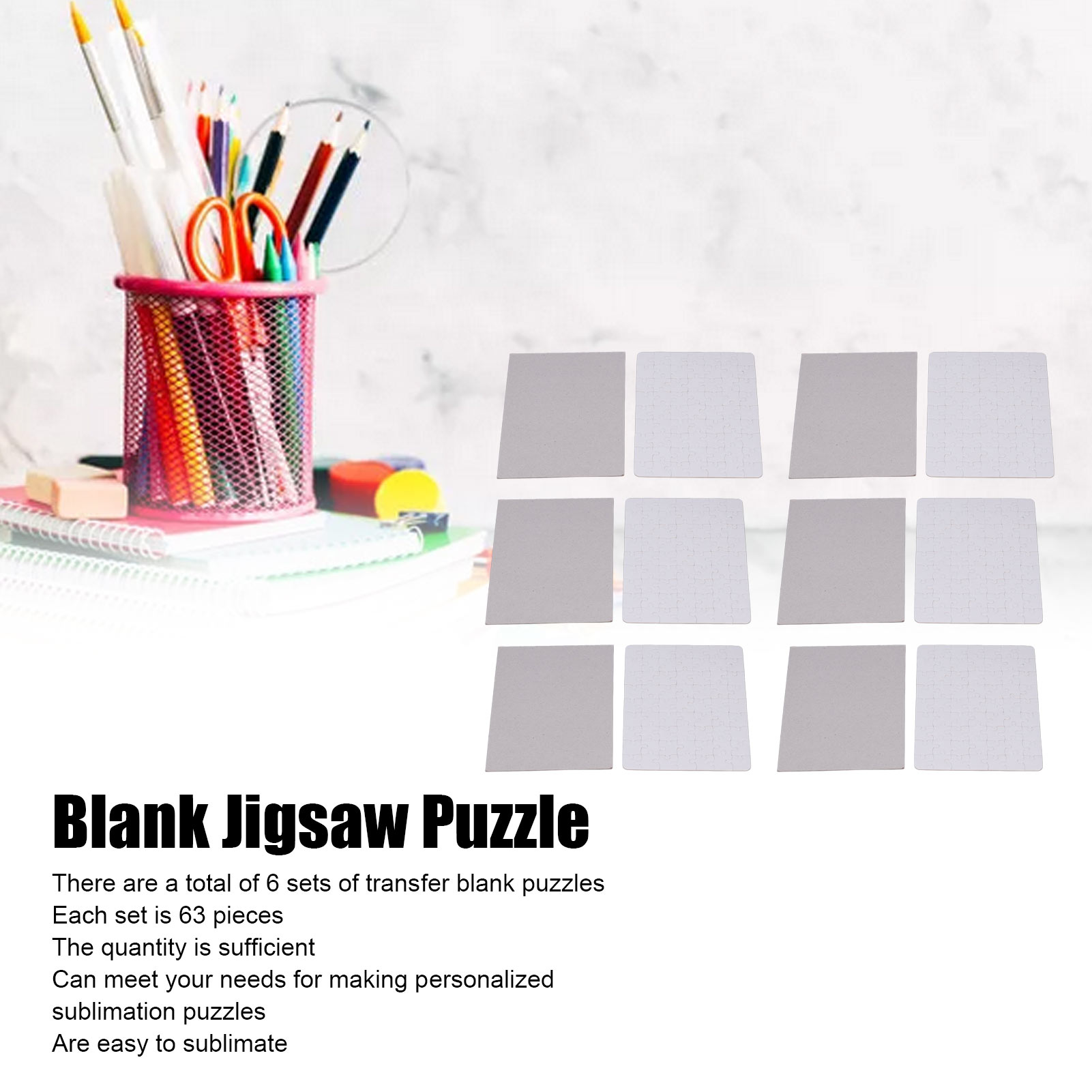 6 Set Blank Puzzles 13x18cm Wh - Puzzle Blank White 리뷰 및 가격