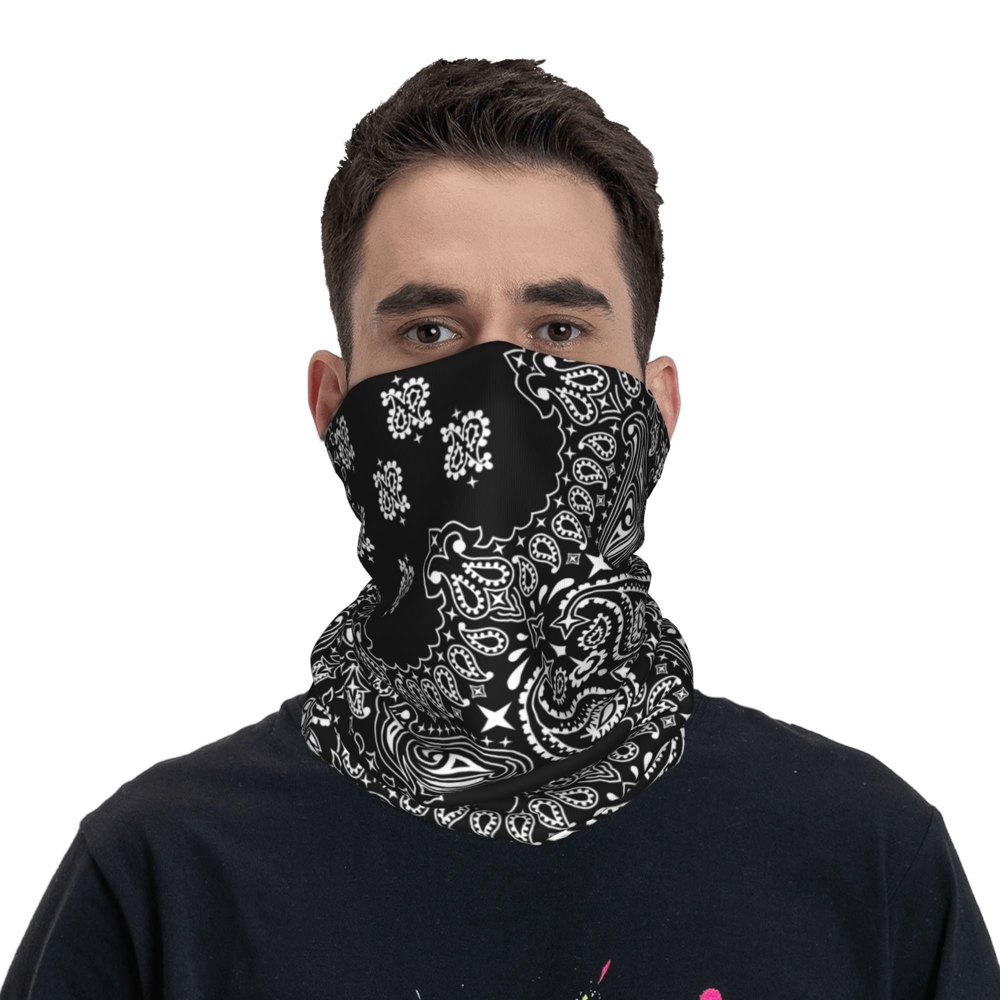 Custom Black And White Paisley - Bandana Blank White 리뷰 및 가격