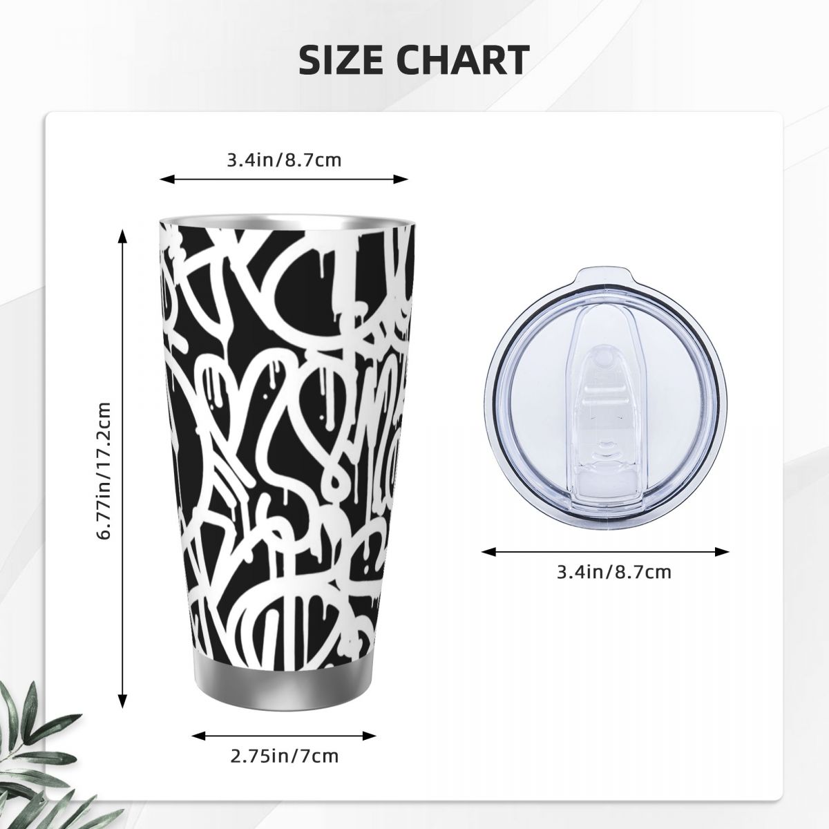 1pc Stainless Steel Water Bott - Tumbler 20Oz White 리뷰 및 가격