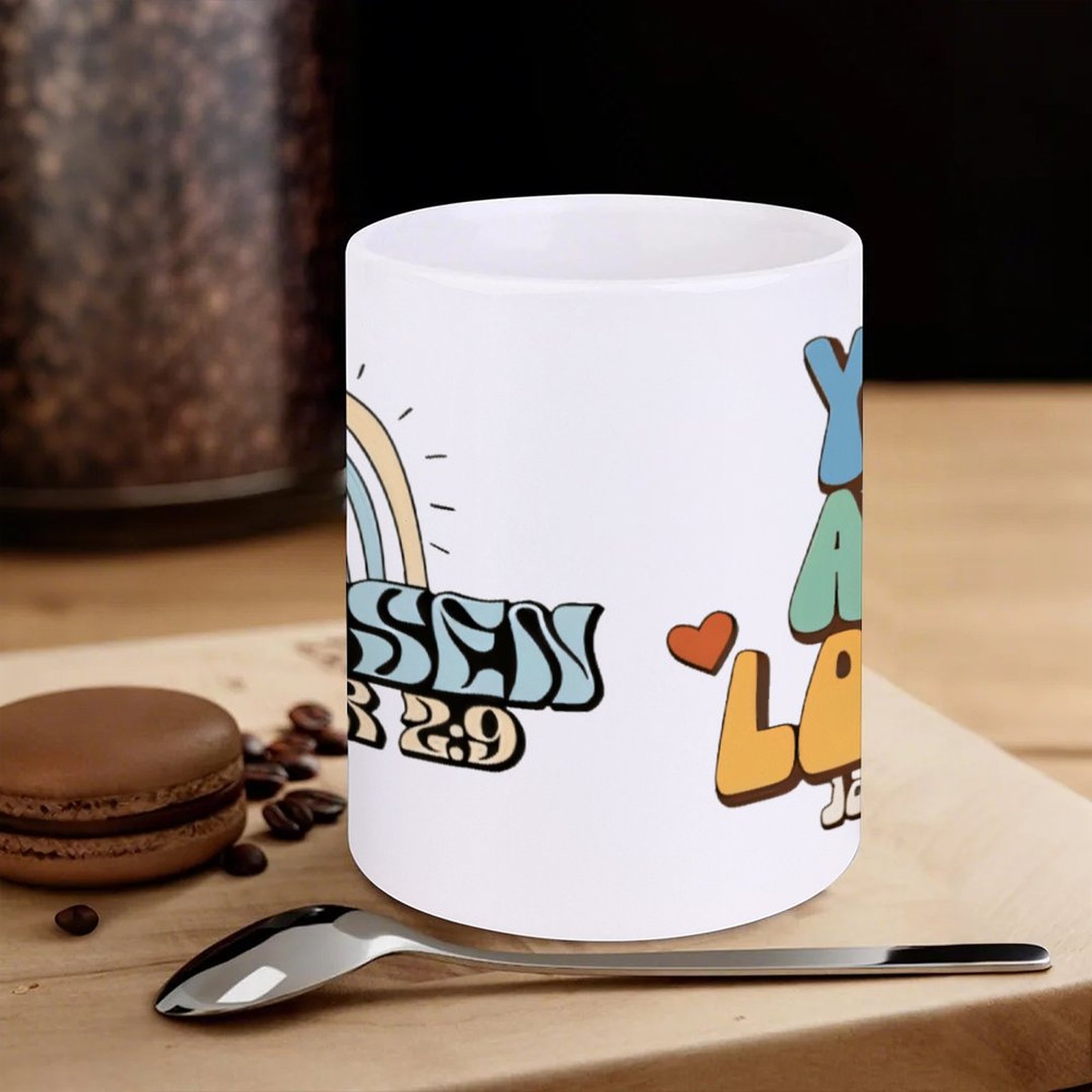 A Rainbow And A Rainbow With T - Sublimation Mug White 리뷰 및 가격