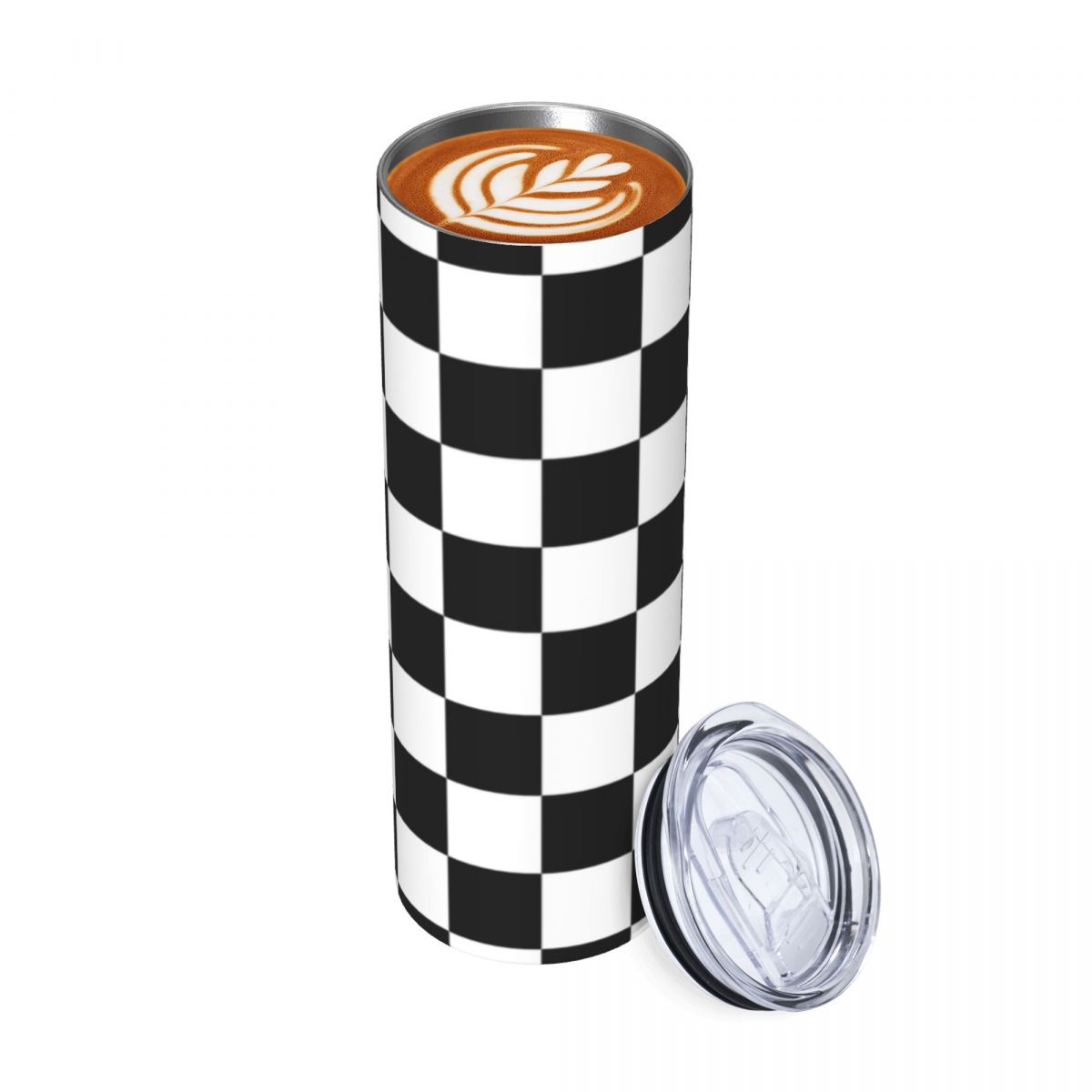 Black And White Checkerboard S - Tumbler 20Oz White 리뷰 및 가격