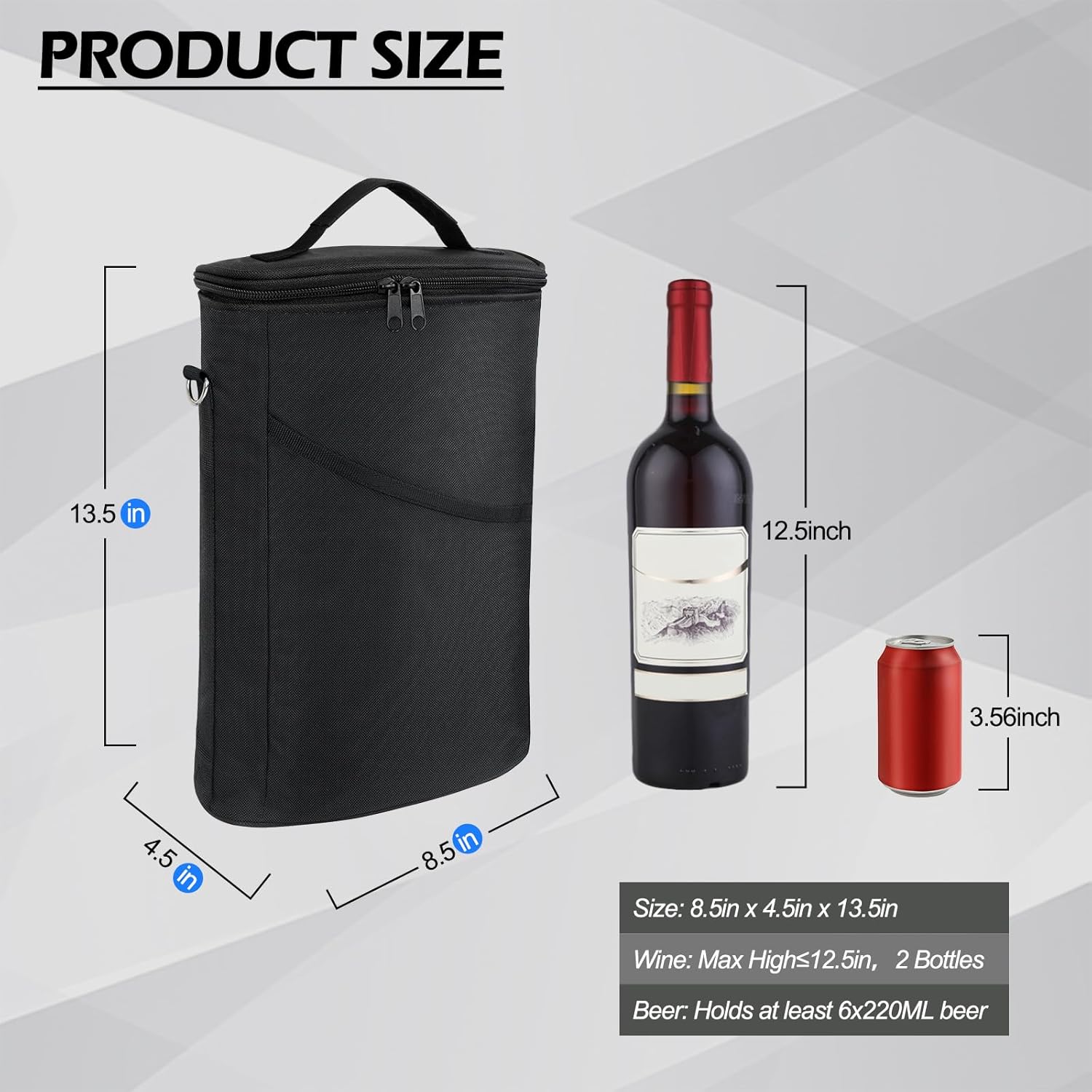 2 Bottle Wine Cooler Bag, Leak - Tote Bag Sublimation 리뷰 및 가격