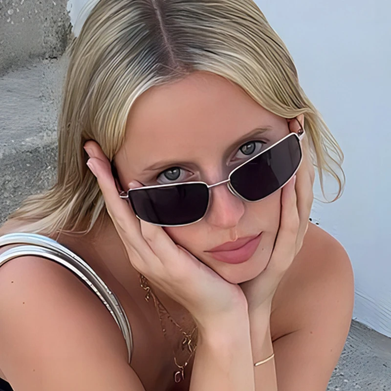 Women's y2k Sunglasses Stylish - Metal Photo Panel 리뷰 및 가격