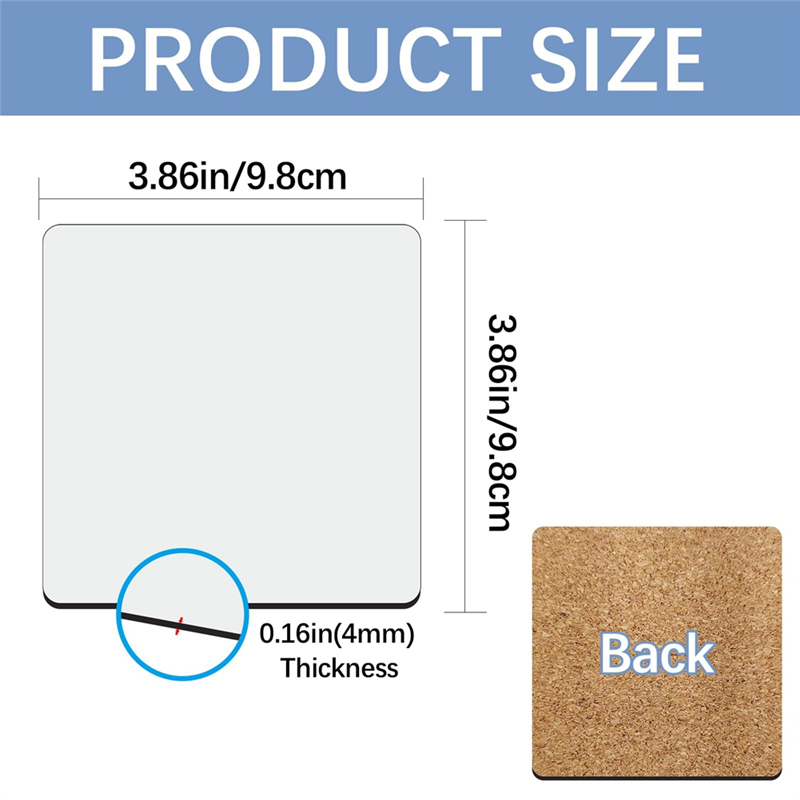 HGHO Sublimation Car Coasters  - Coaster Sublimation Blank 리뷰 및 가격