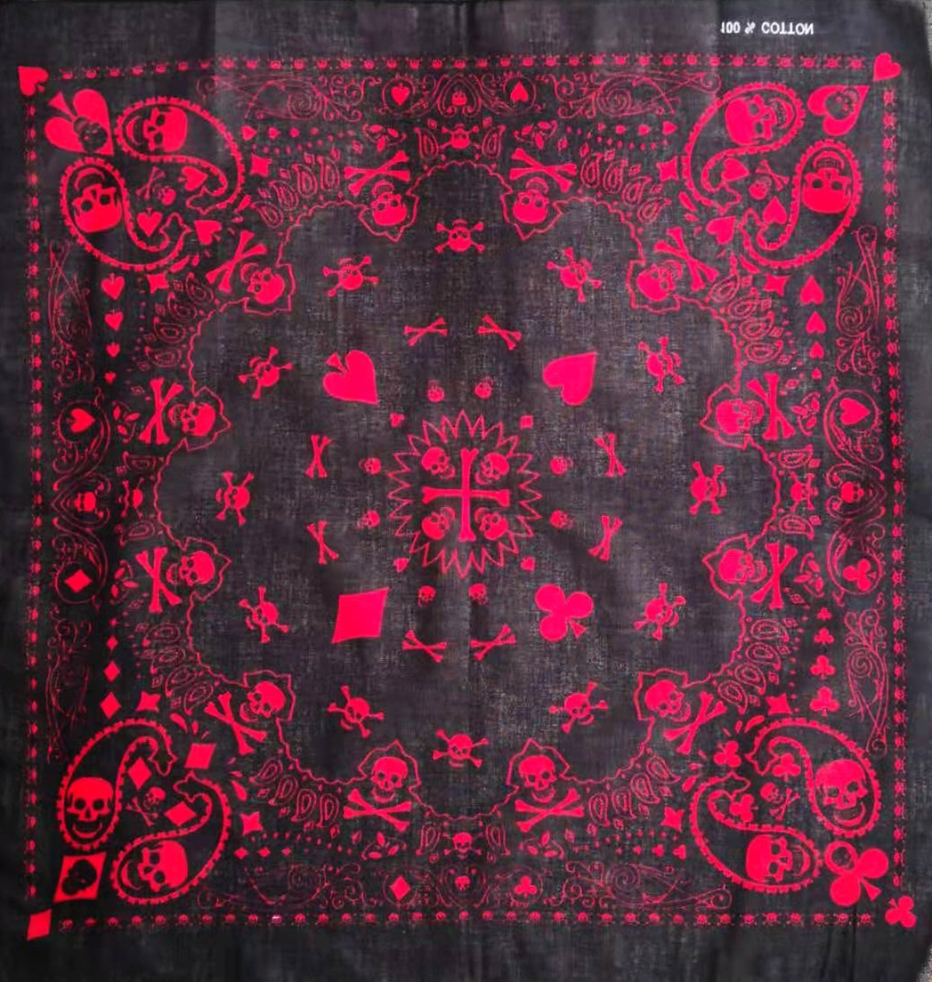 55cm White Black Red Skull Pok - Bandana Blank White 리뷰 및 가격