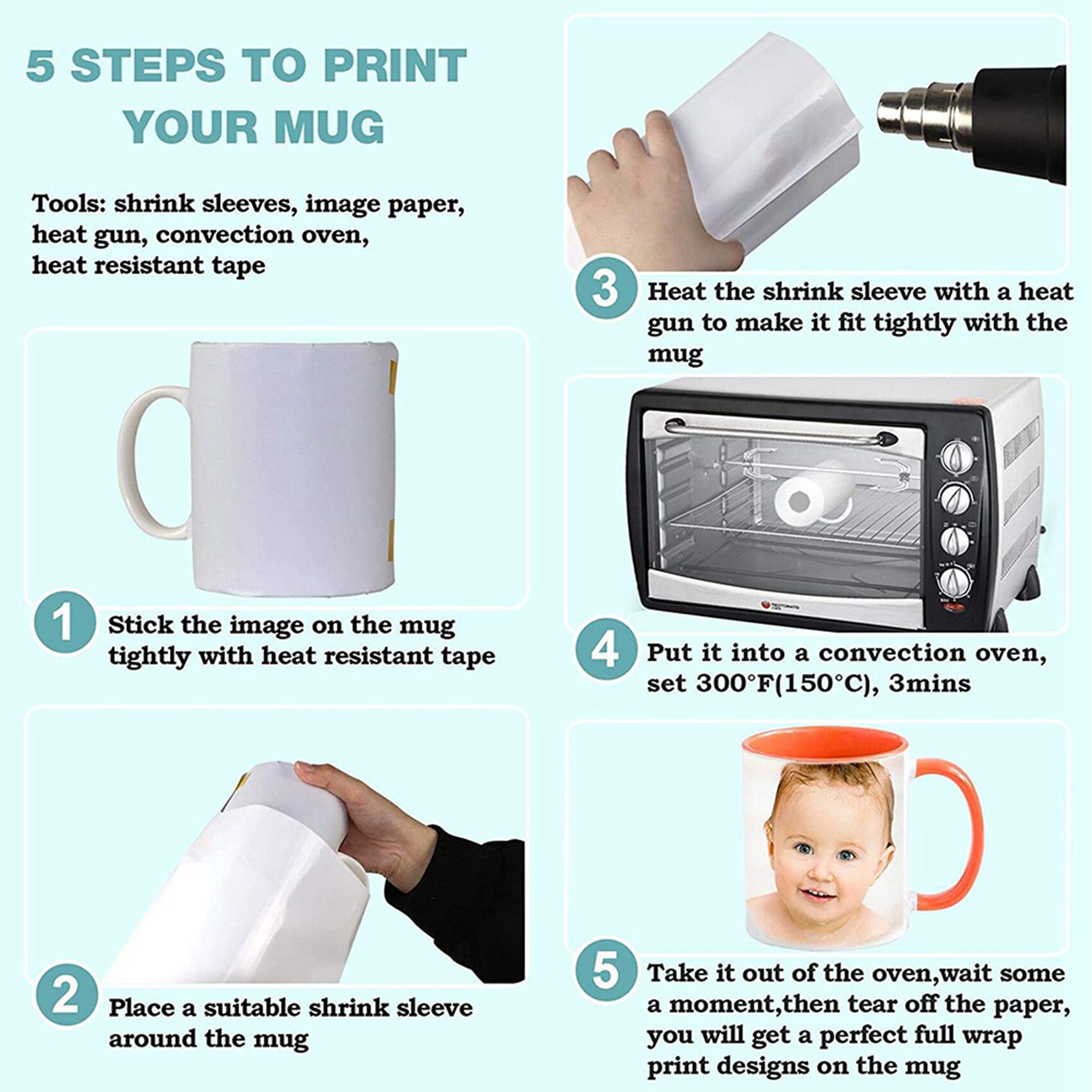 Premium-8X12 Inch Sublimation  - Sublimation Mug White 리뷰 및 가격