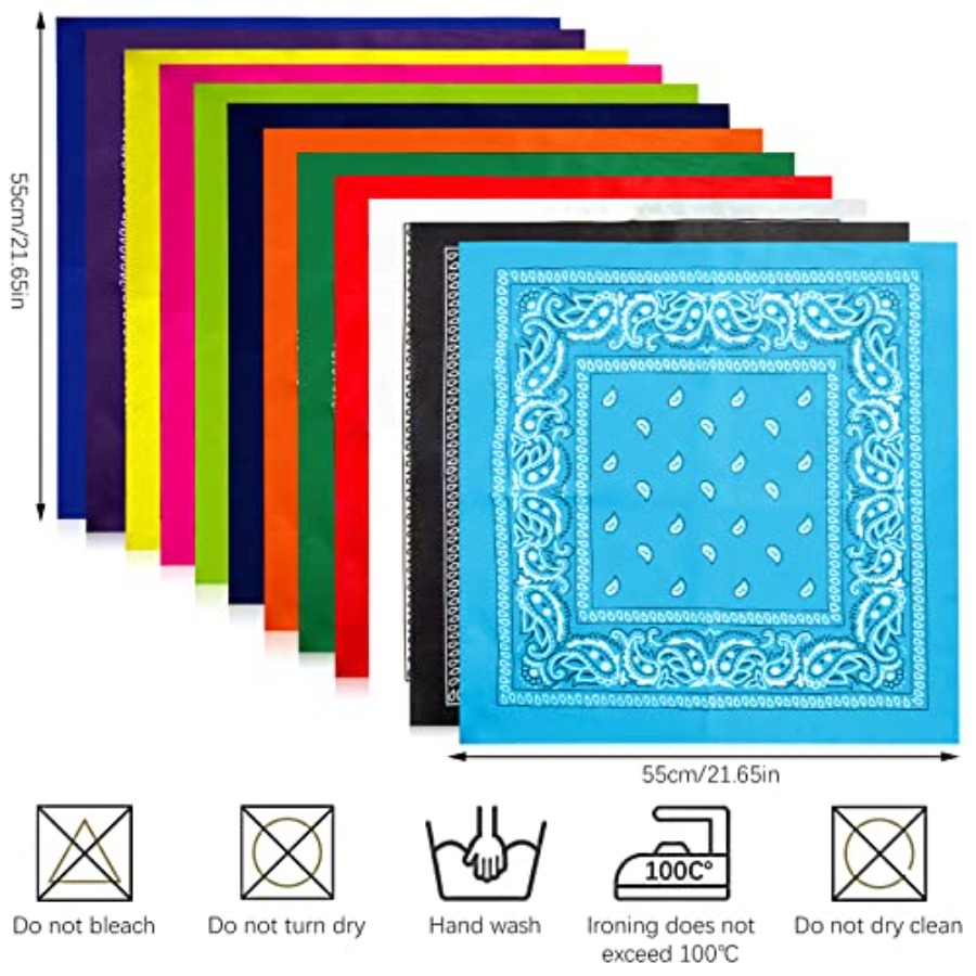 12- Bandanas for Men Women Pai - Bandana Blank White 리뷰 및 가격