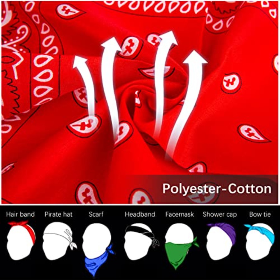 12- Bandanas for Men Women Pai - Bandana Blank White 리뷰 및 가격