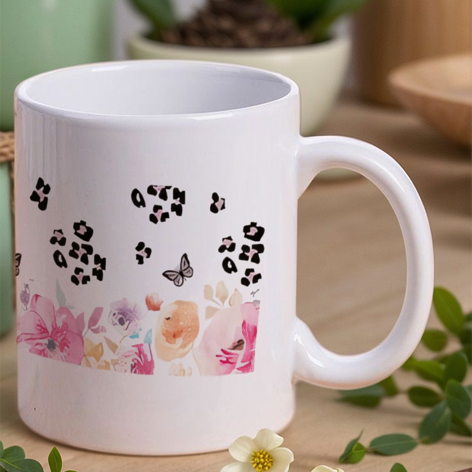 A Watercolor Painting Of Flowe - Sublimation Mug White 리뷰 및 가격
