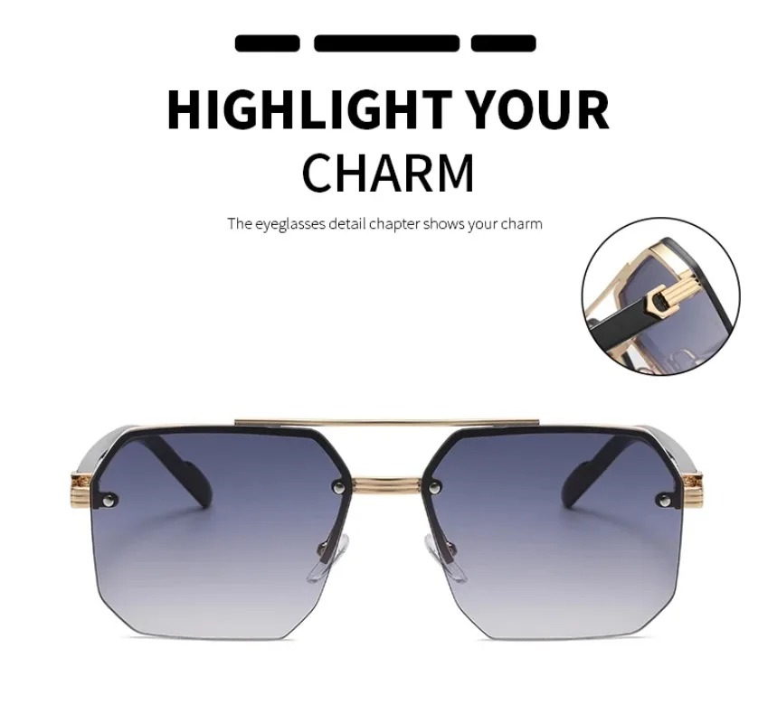 Men's Metal Sunglasses Square  - Metal Photo Panel 리뷰 및 가격