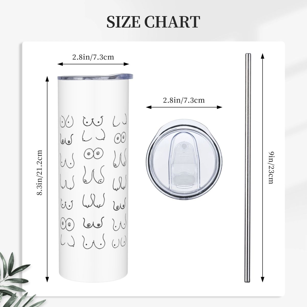 Black And White Tits Drawing S - Tumbler 20Oz White 리뷰 및 가격