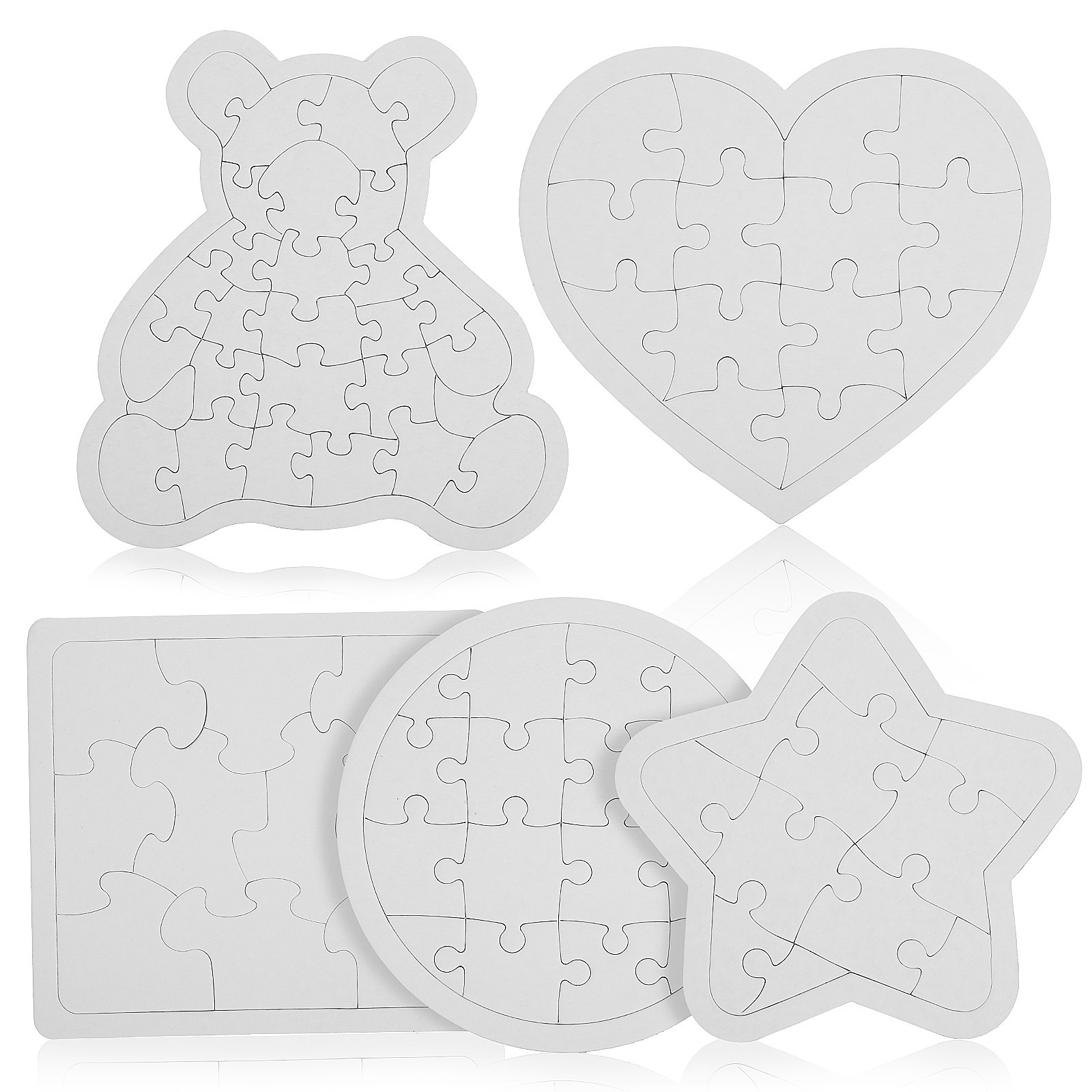 5Pcs White Blank Jigsaw Puzzle - Puzzle Blank White 리뷰 및 가격