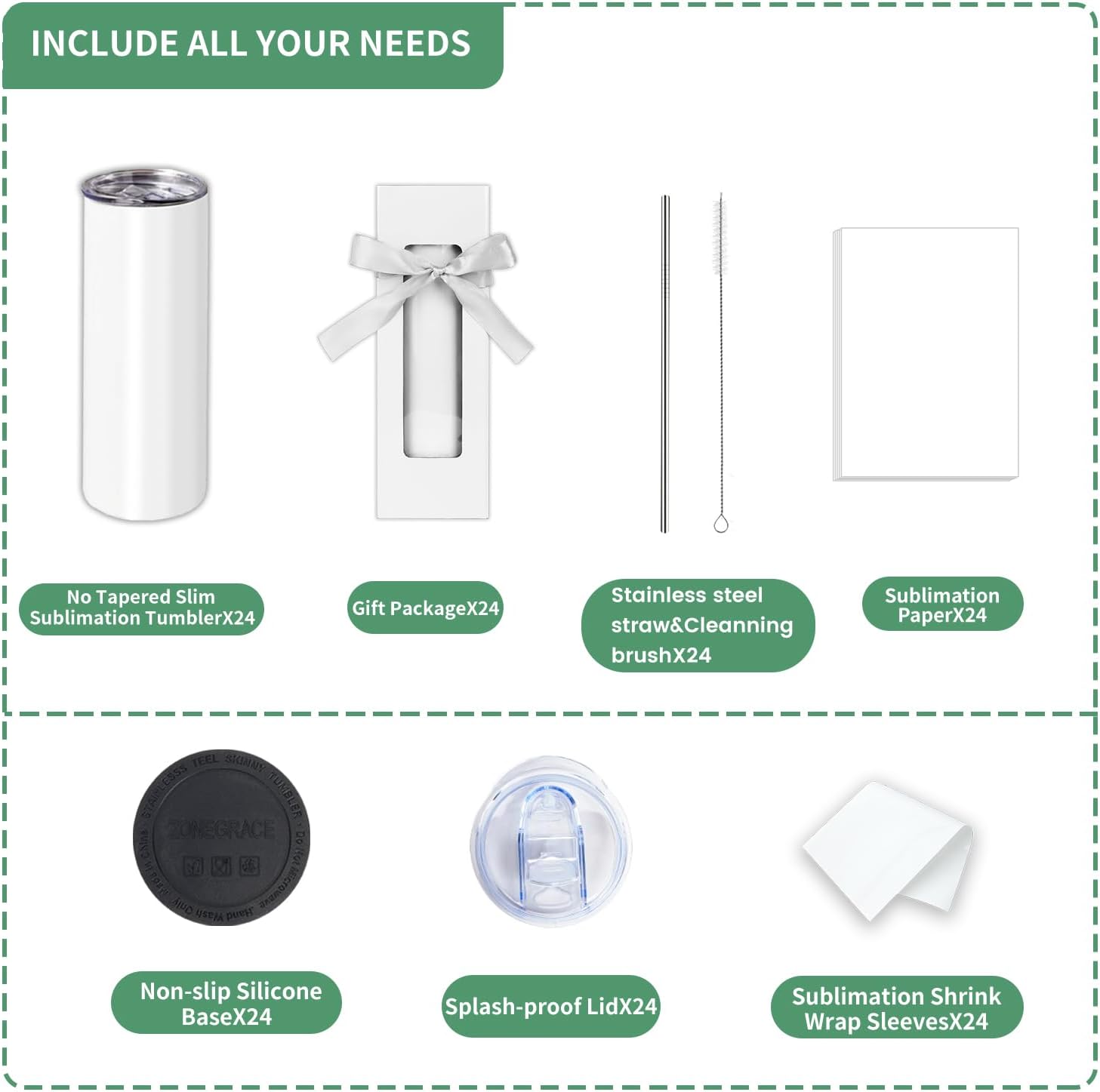 24 Pack 20 oz Straight Sublima - Tumbler 20Oz White 리뷰 및 가격