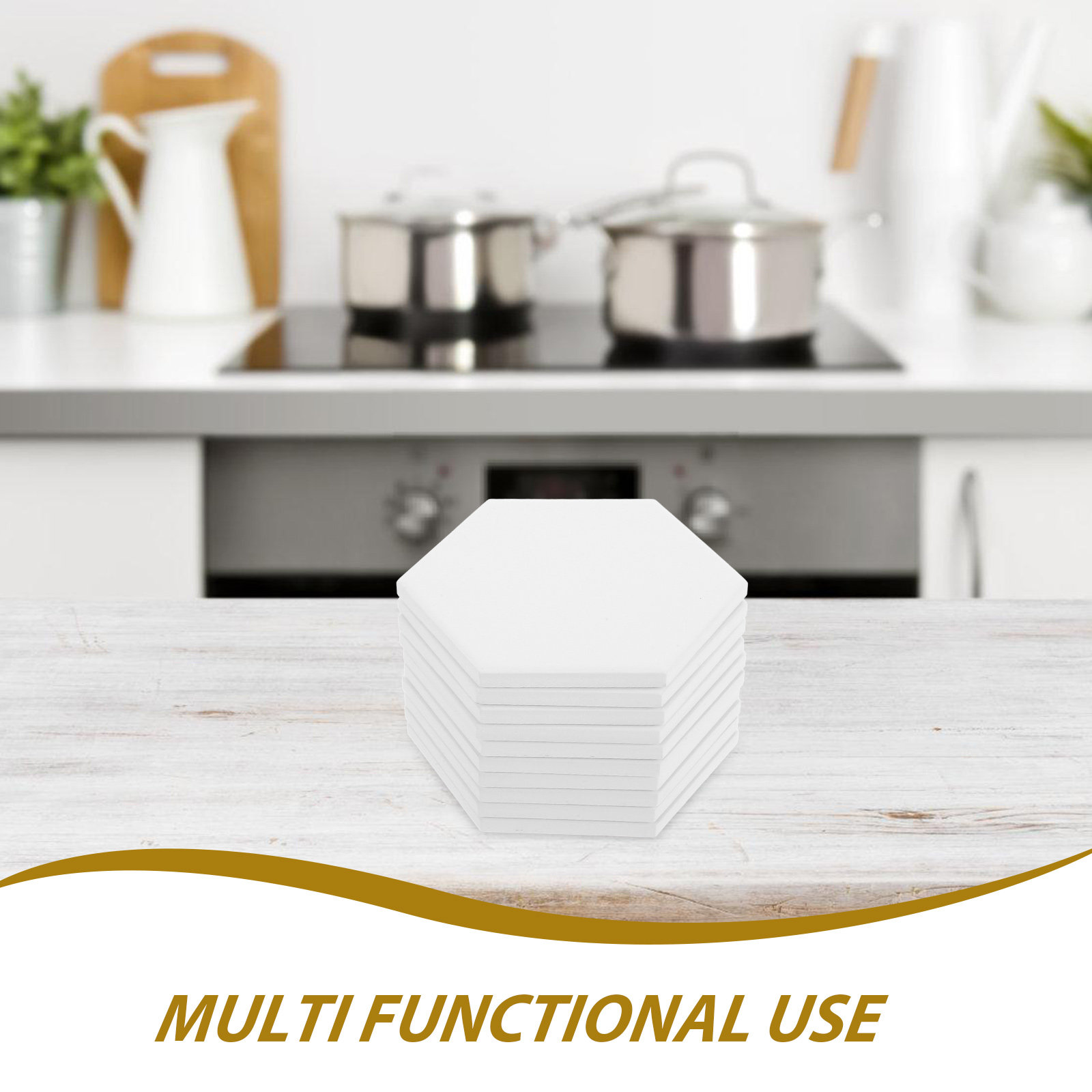 10Set White Hexagonal Ceramic  - Coaster Sublimation Blank 리뷰 및 가격