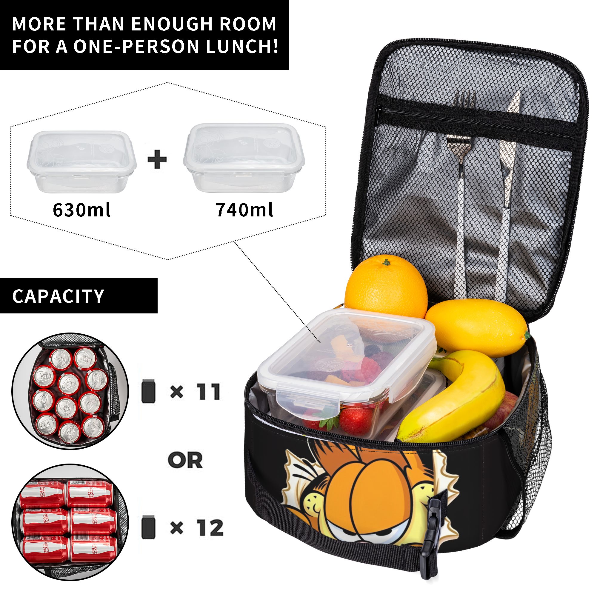 Garfielded Insulated Lunch Bag - Tote Bag Sublimation 리뷰 및 가격