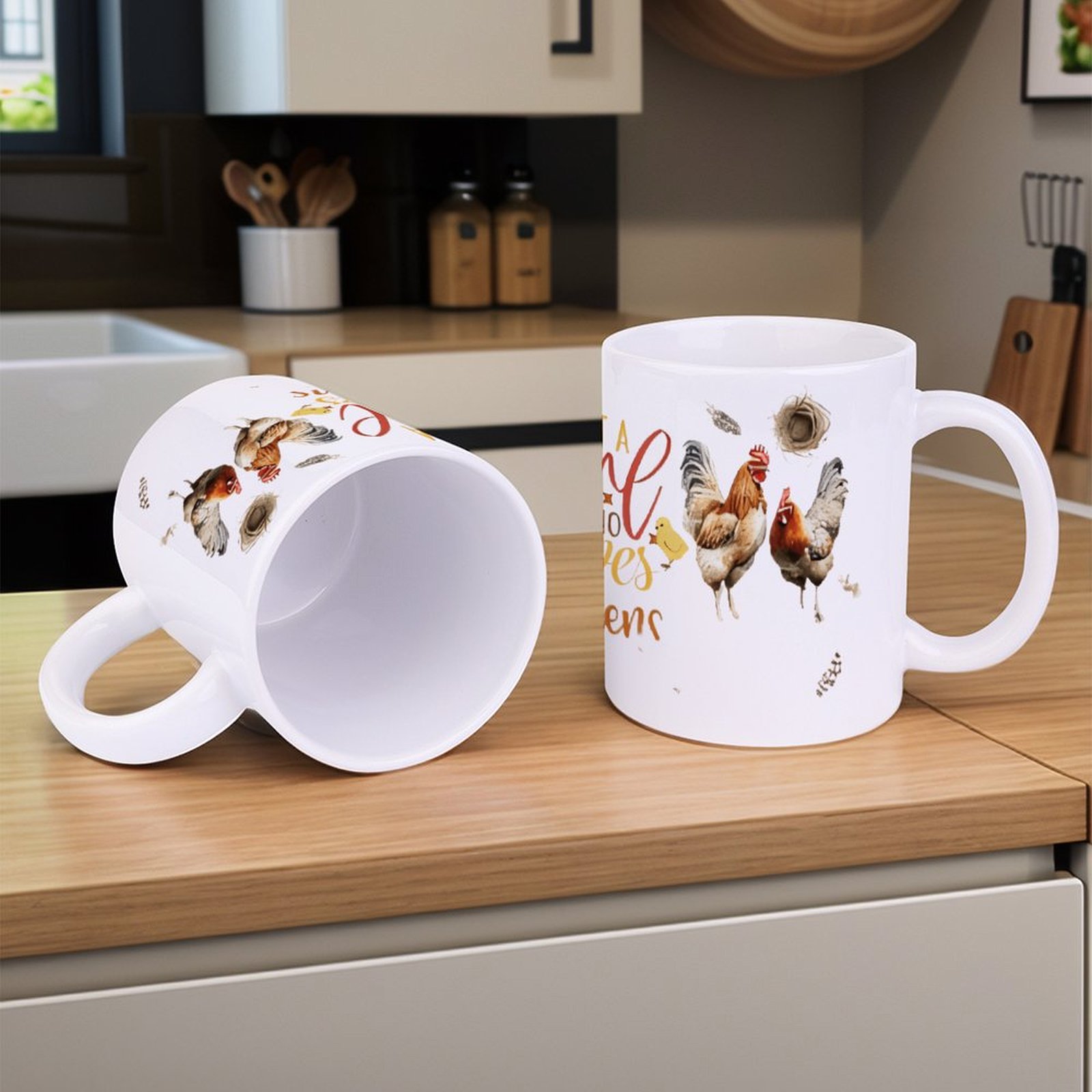 Just A Girl Who Loves Chickens - Sublimation Mug White 리뷰 및 가격