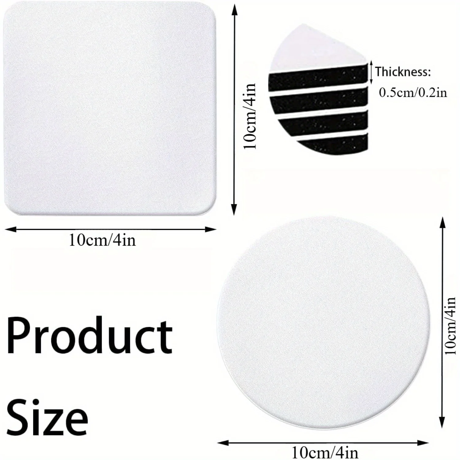 30/50 Pcs Square and Round Sub - Coaster Sublimation Blank 리뷰 및 가격