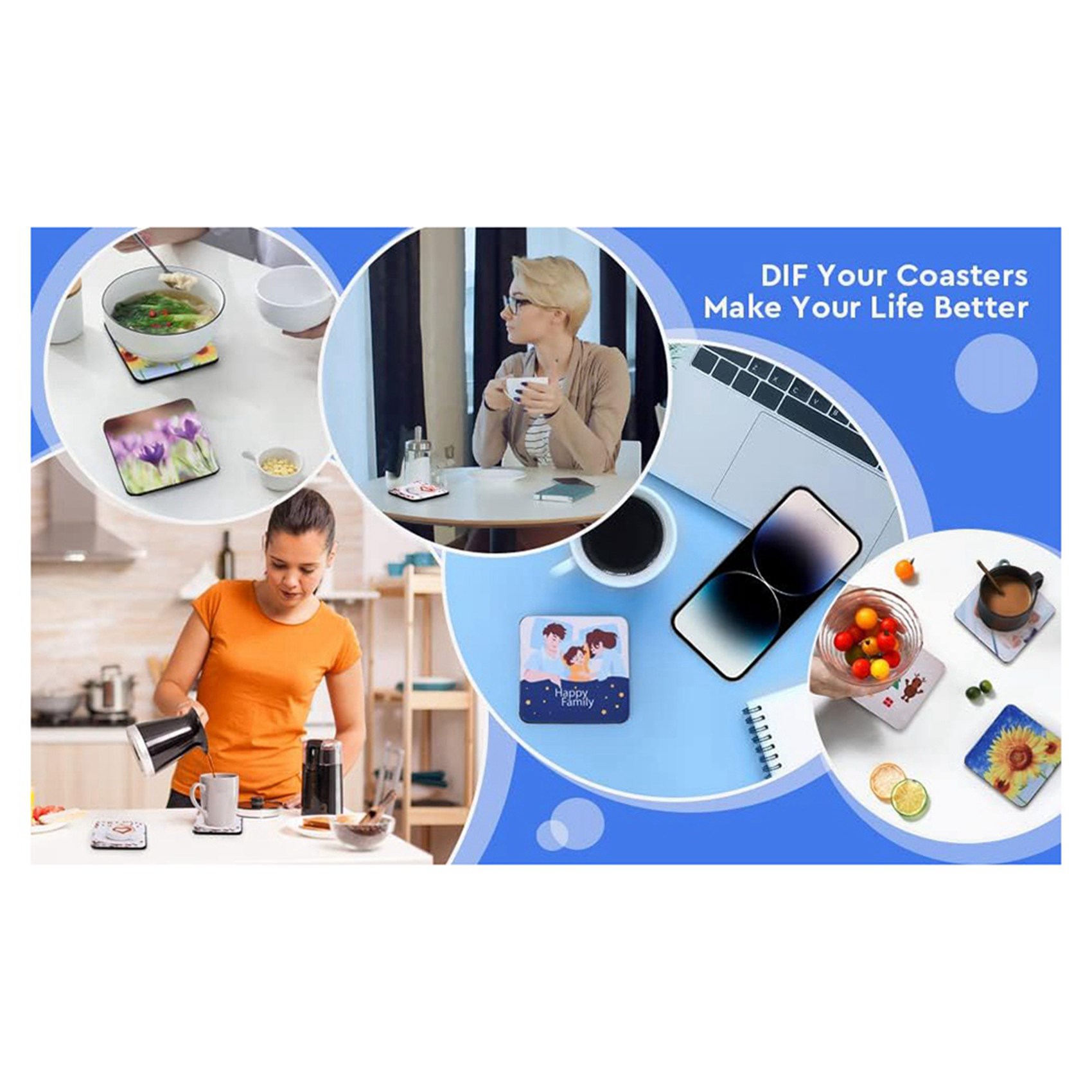 F-F 40PCS Square Sublimation B - Coaster Sublimation Blank 리뷰 및 가격