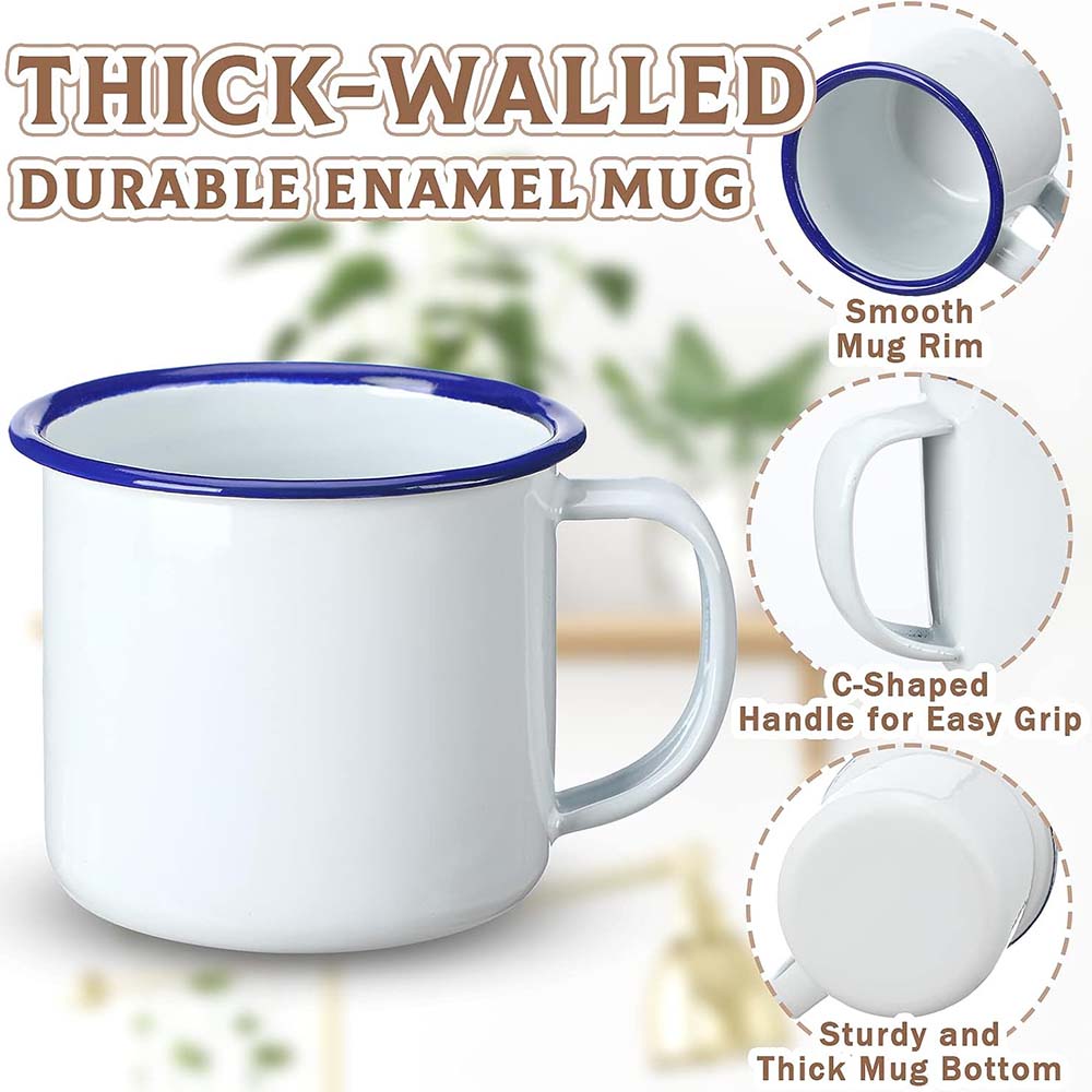 Mini Enamel Camping Coffee Mug - Sublimation Mug White 리뷰 및 가격